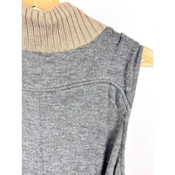 THML Cowl Neck Sleeveless Sweater Dress Tan and Grey Sz L EUC - Picture 8 of 8